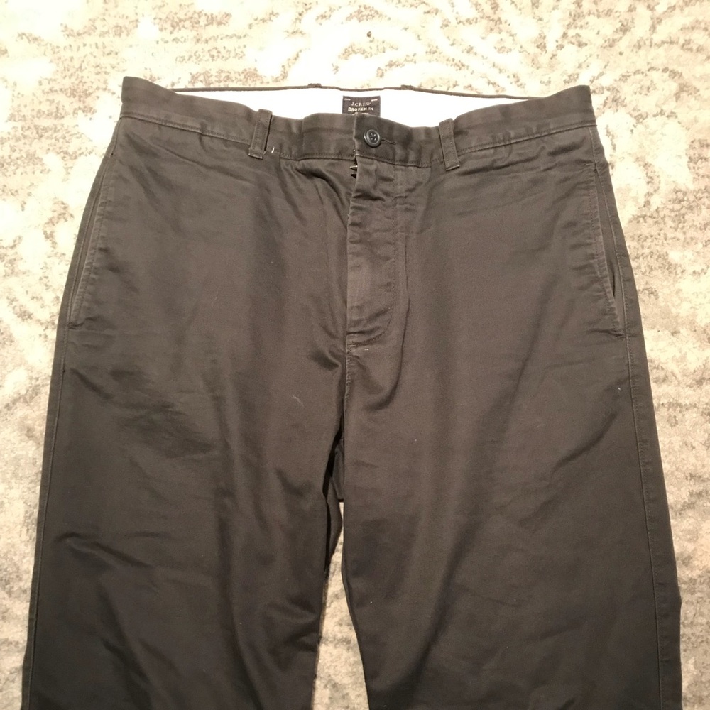 JCrew relaxed chino in dark brown, boot cut